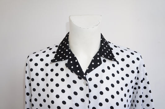 Chemise pois contrastés