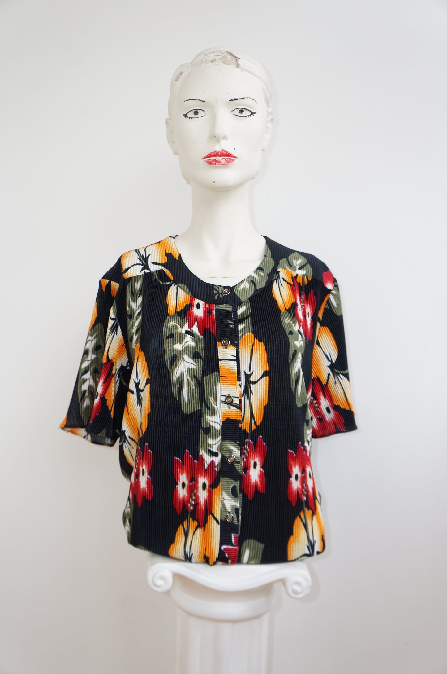Chemise monstera fleurie