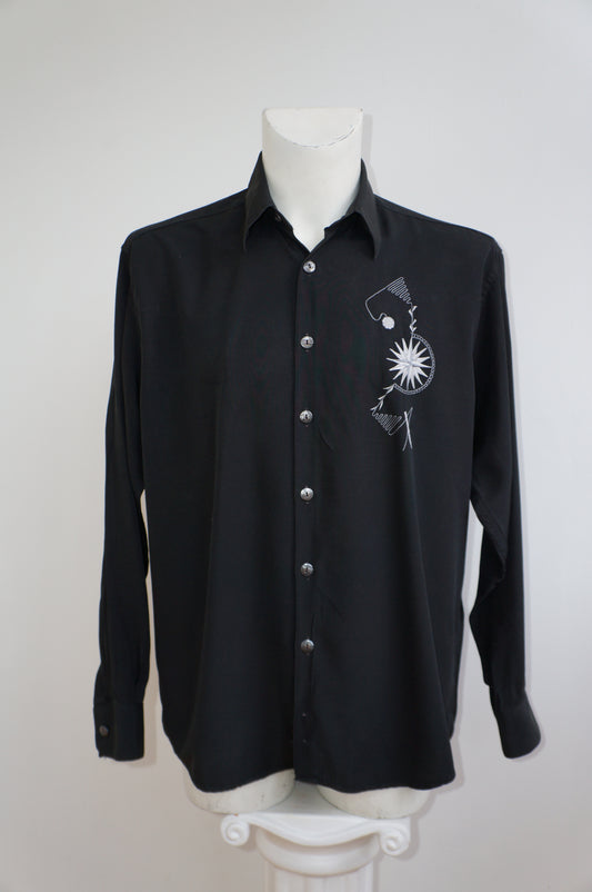 Chemise rosace brodée