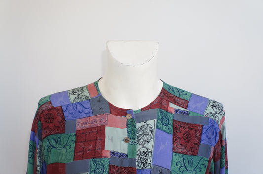 Chemise patchwork coloré