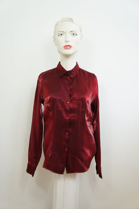 Chemise moirée rouge