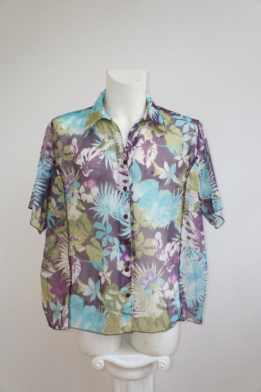 Chemise purple jungle