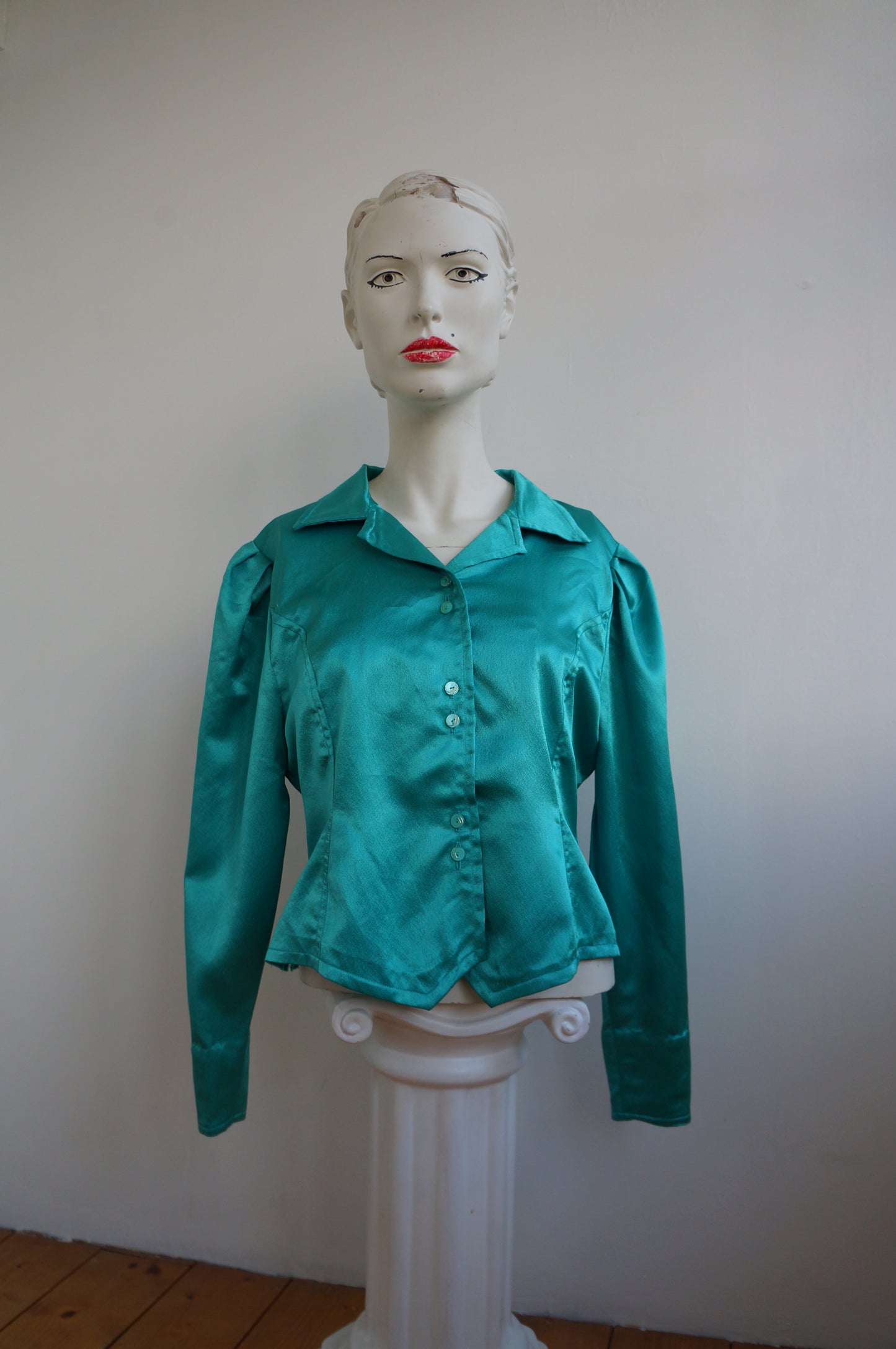 Chemise vert satiné