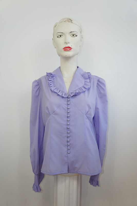 Chemise col froufrou