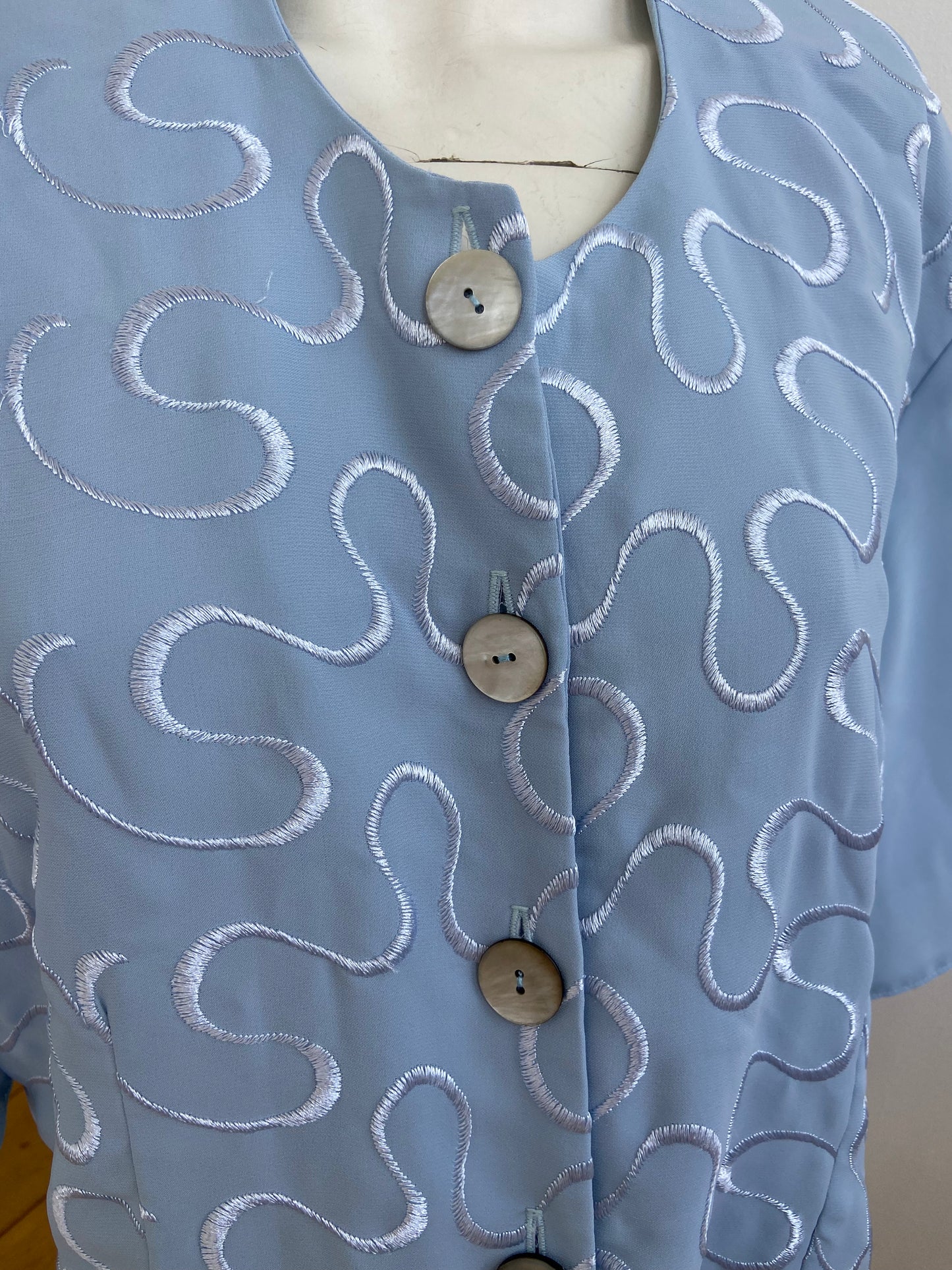 Chemise baby blue waves