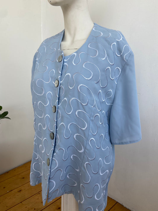 Chemise baby blue waves