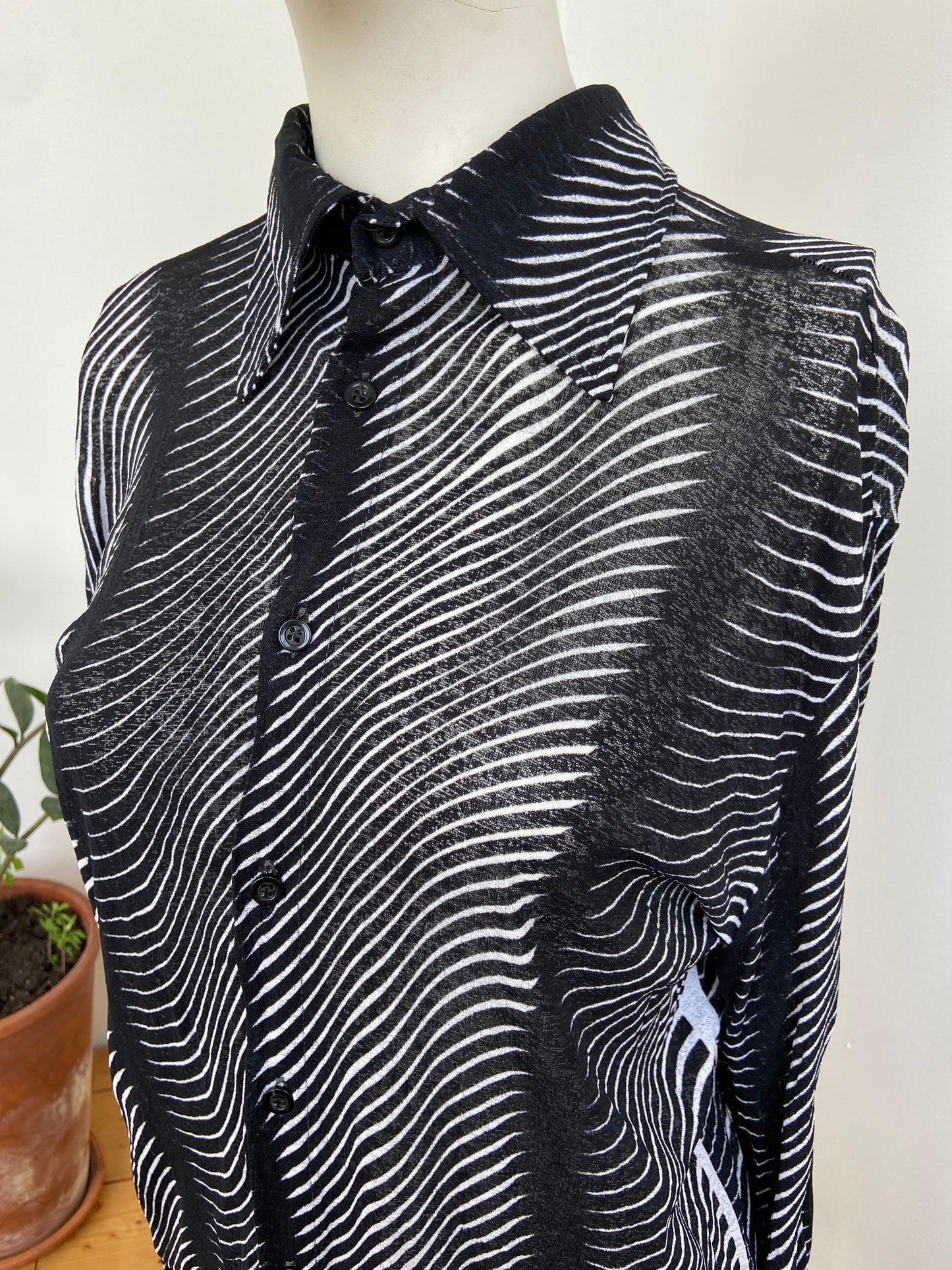 Chemise zébrée stretch