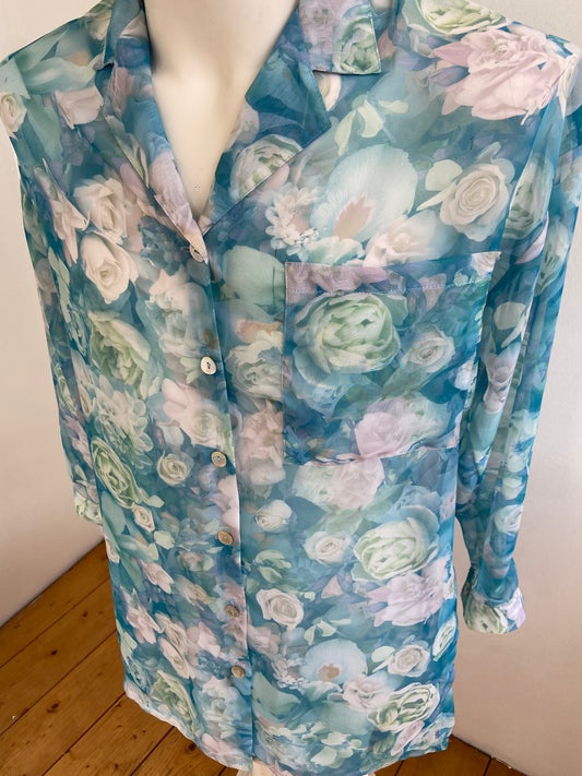 Chemise fleurs cielo