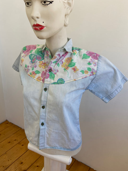 Chemise denim aloha