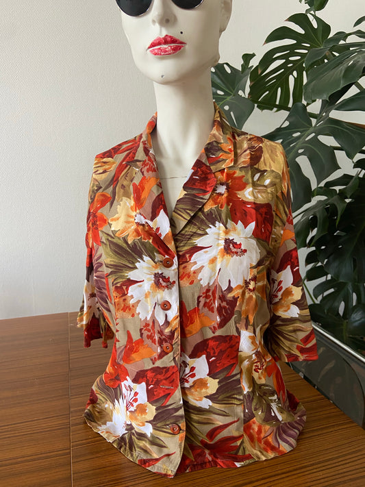 Chemise fleurs d’automne
