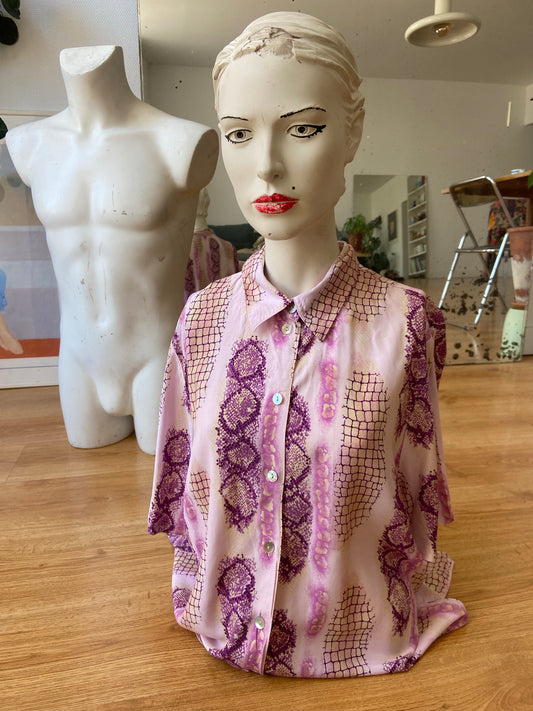 Chemise serpent violet