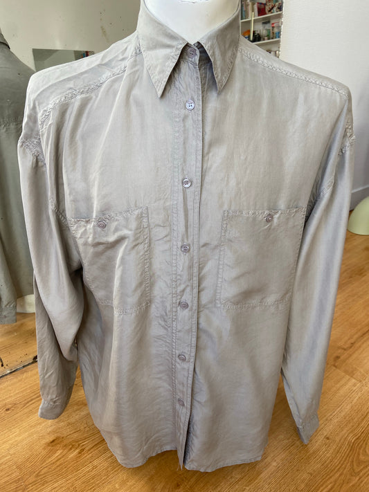 Chemise soie grigia