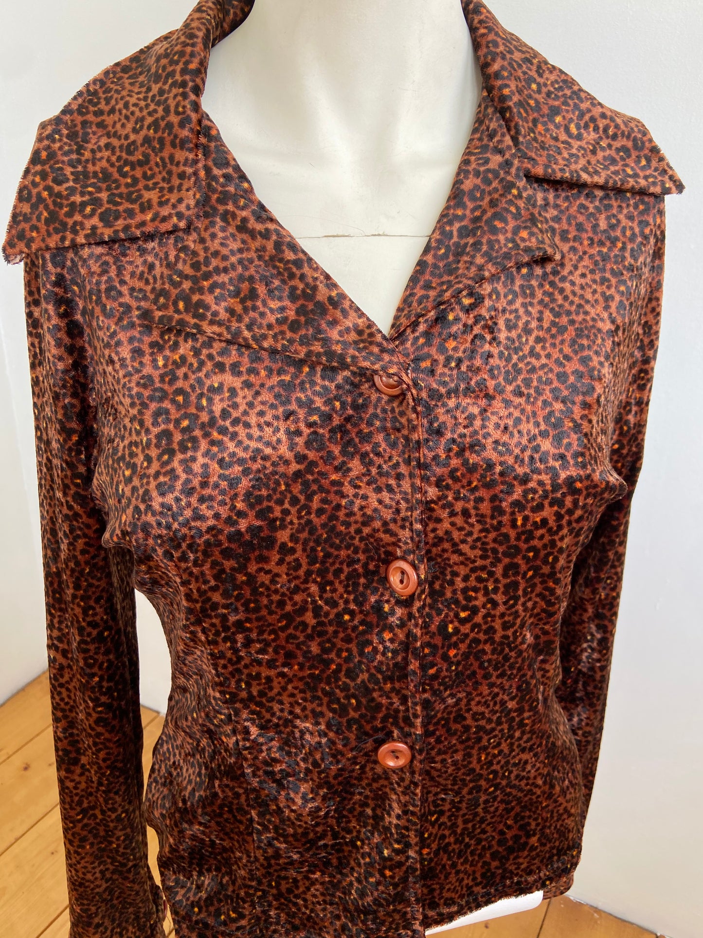 Chemise velours panthère