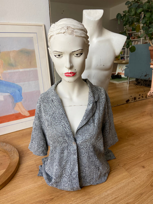 Chemise serpent gris