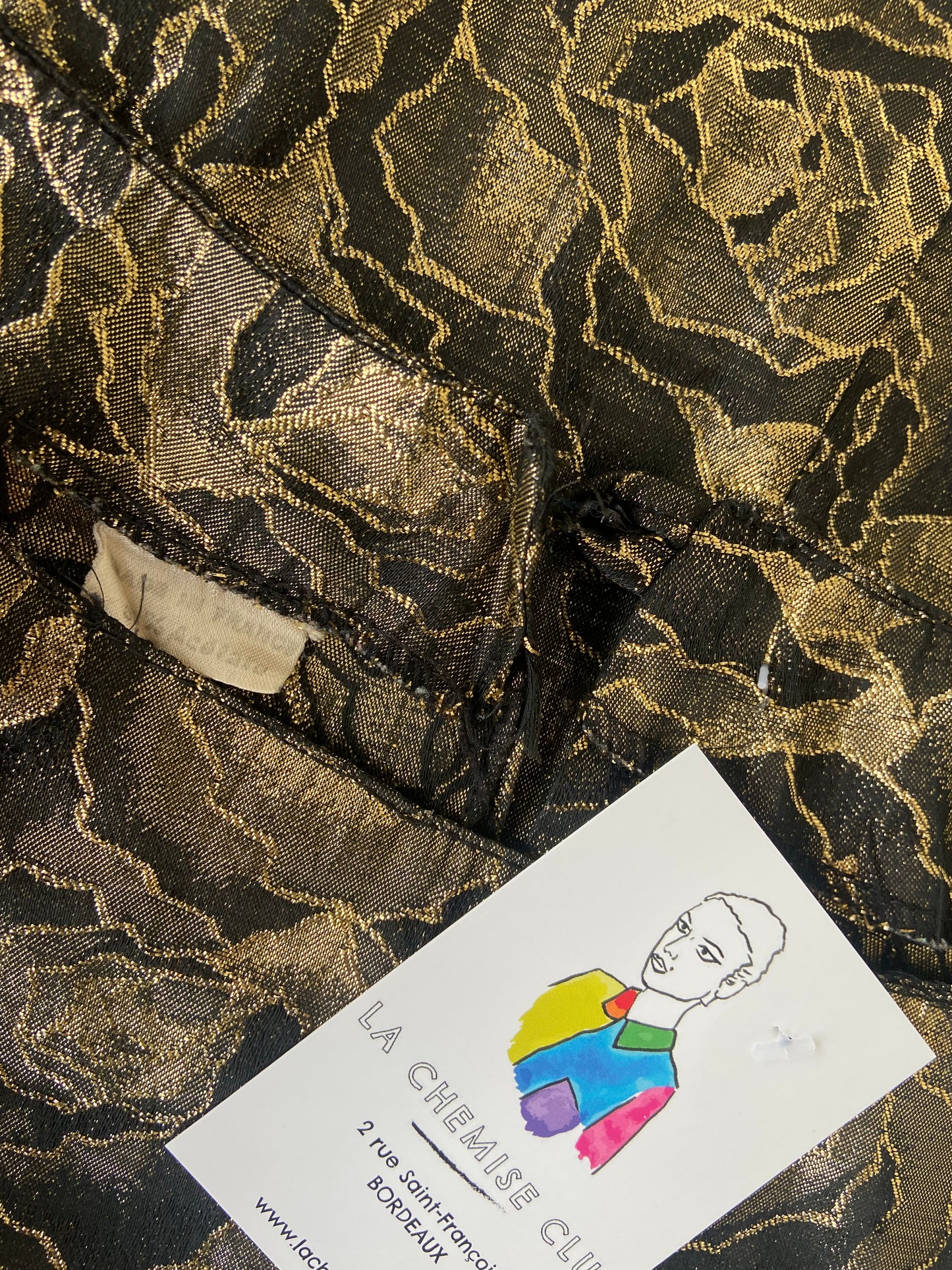 Chemise l’or fleurs