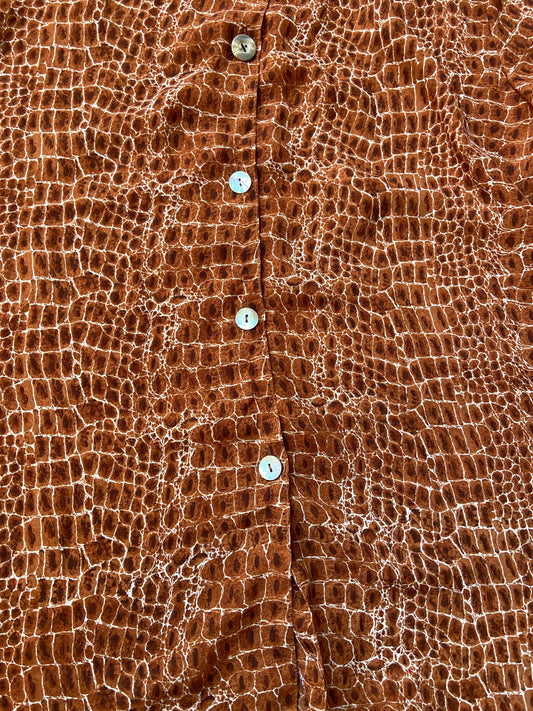 Chemise serpent marron
