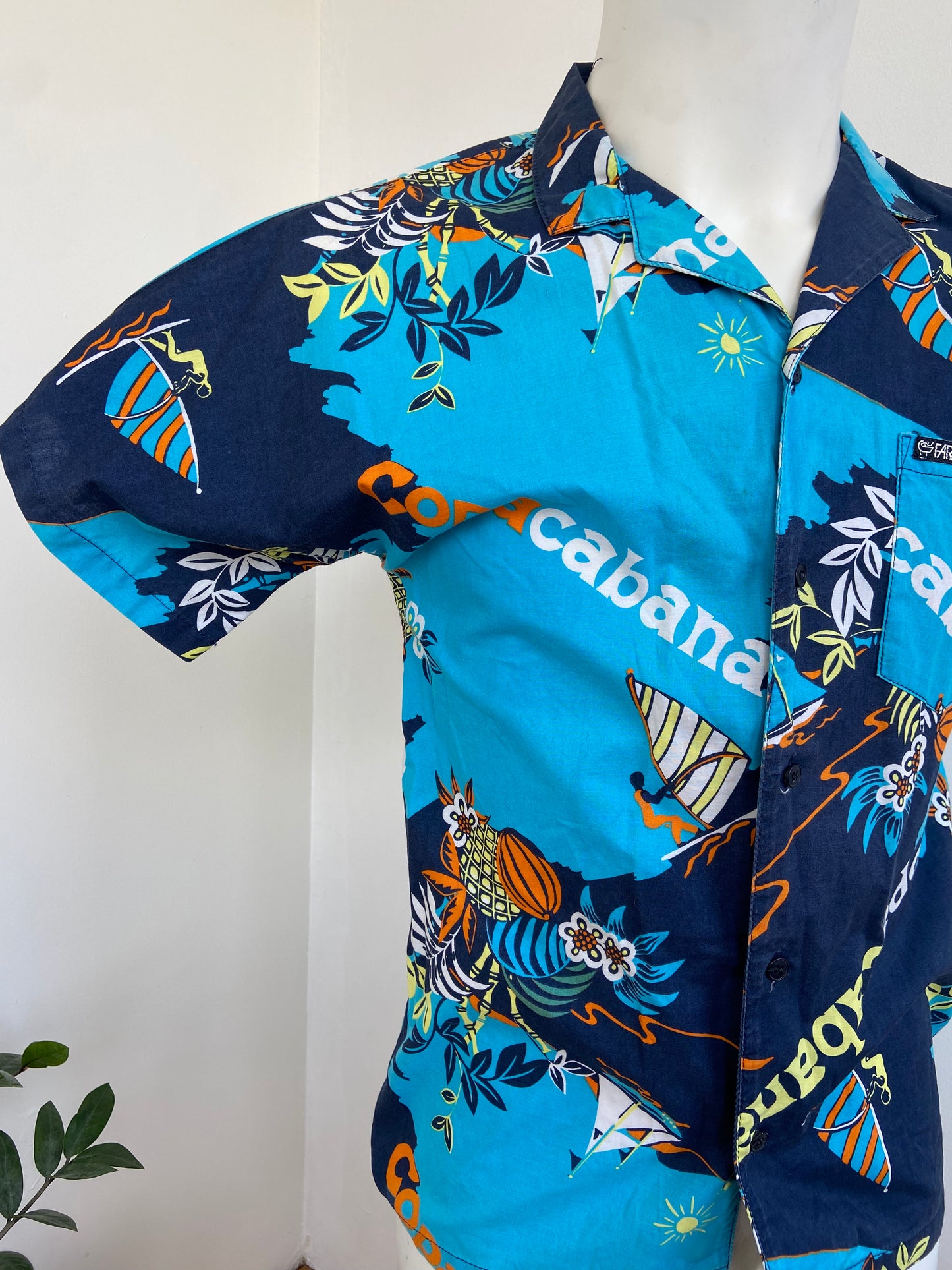 Chemise copa cabana bleue