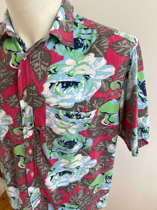 Chemise blue roses