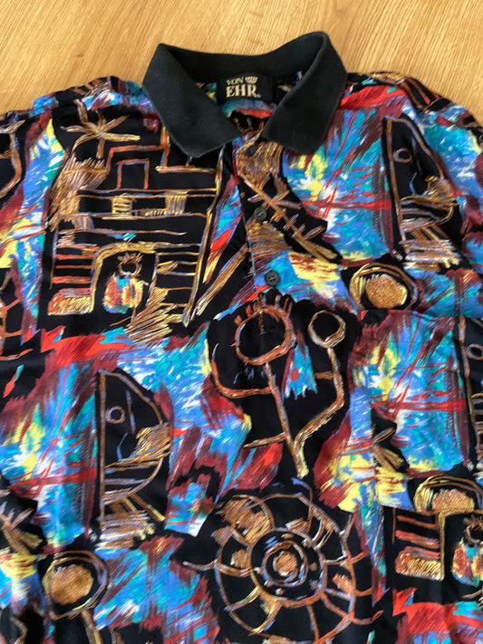Chemise polo Basquiat-esque