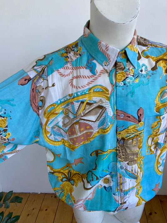Chemise breizhace turquoise