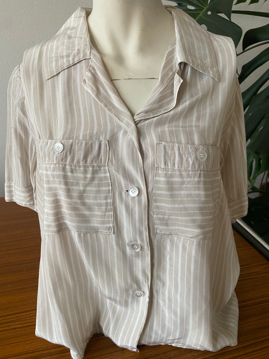 Chemise soie rayée
