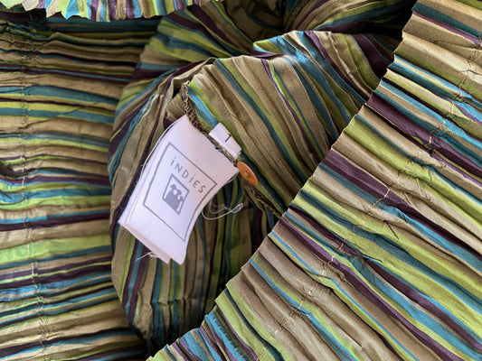 Chemise plissée verte