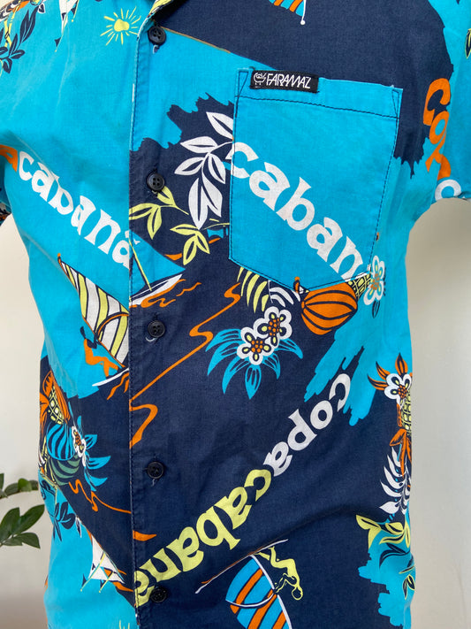 Chemise copa cabana bleue