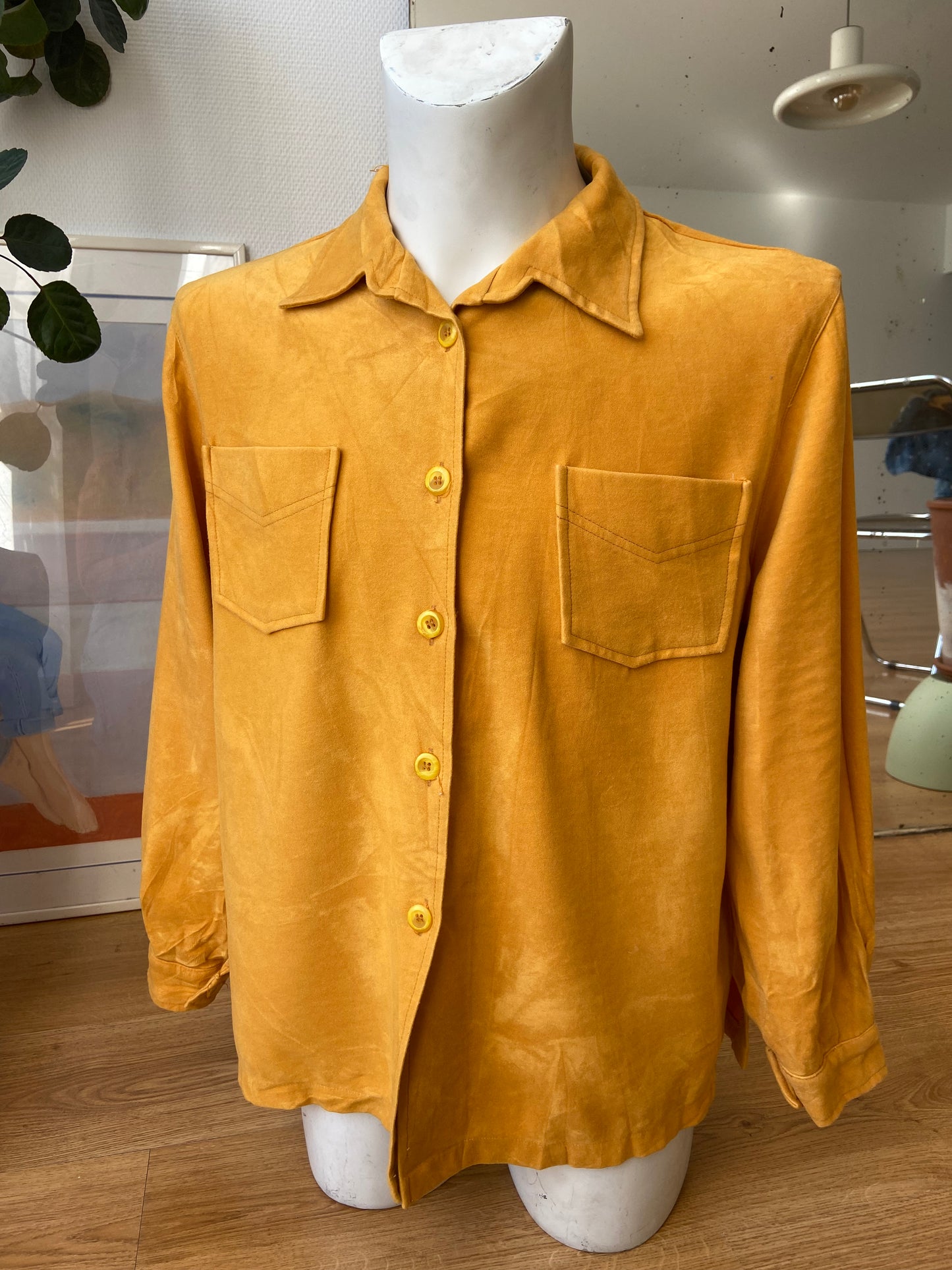 Chemise velours tournesol