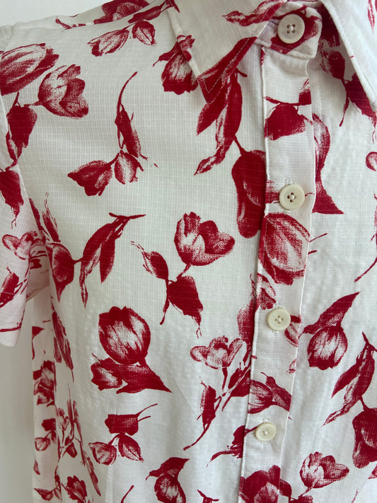 Chemise bianca rossa
