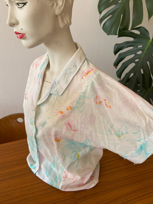 Chemise fleurs pastels