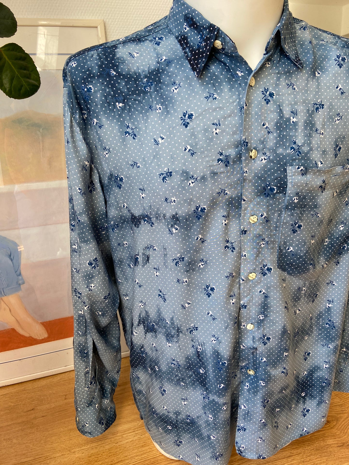 Chemise tie dye fleuri