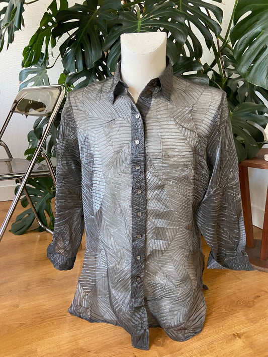 Chemise origami grise
