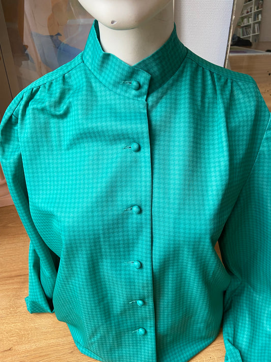 Chemise pied-de-poule vert