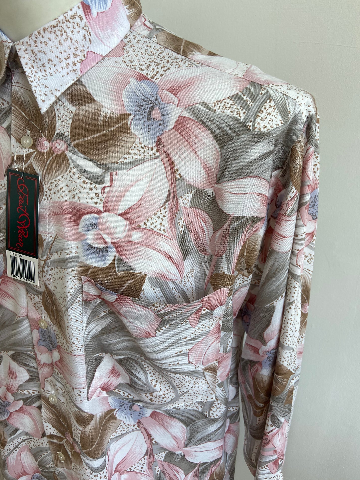 Chemise orchidées roses