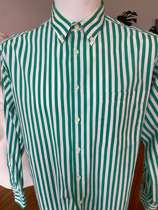 Chemise rayures vertes