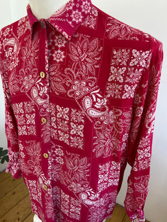 Chemise bandana rouge