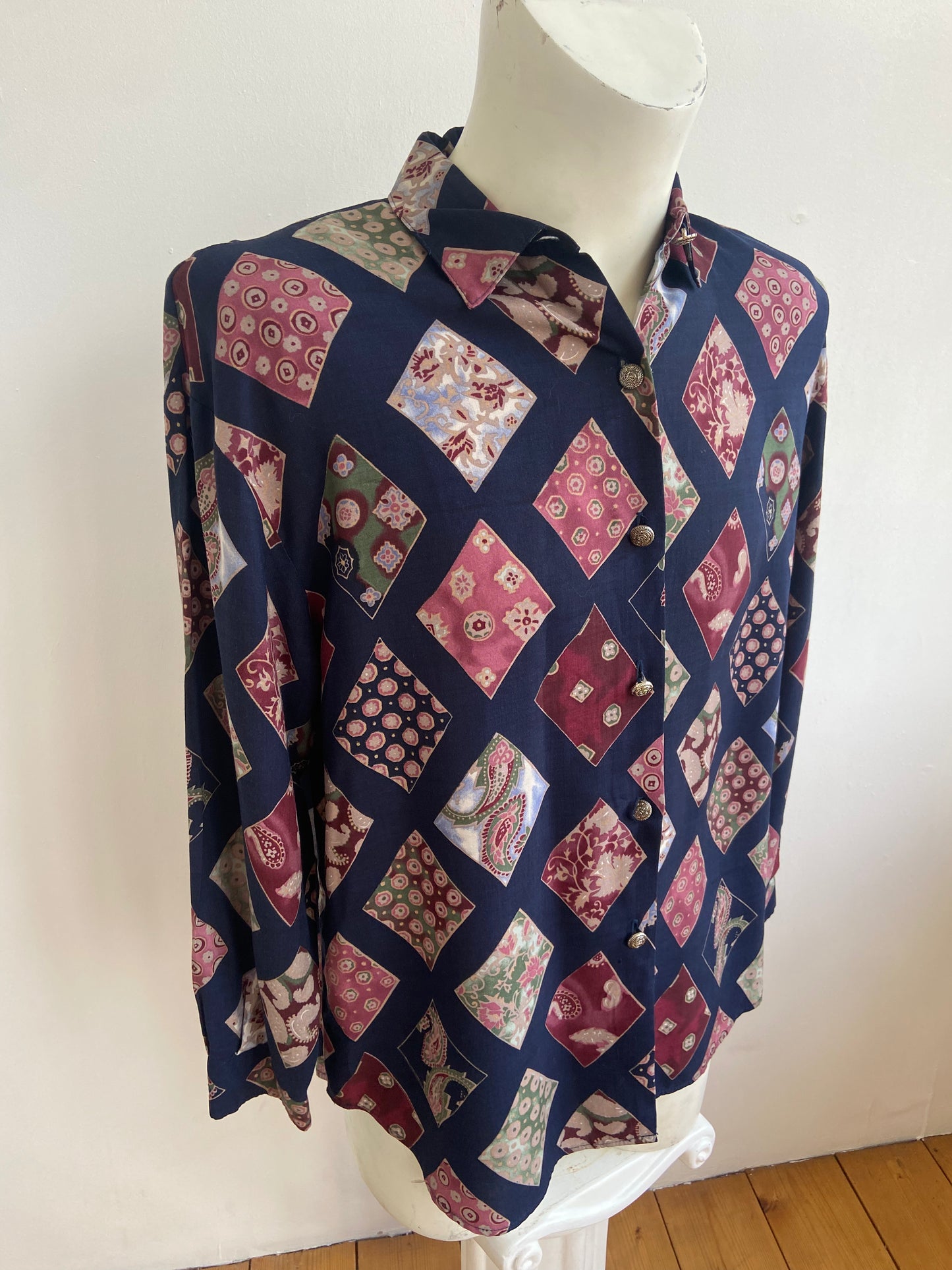 Chemise losanges burgundy