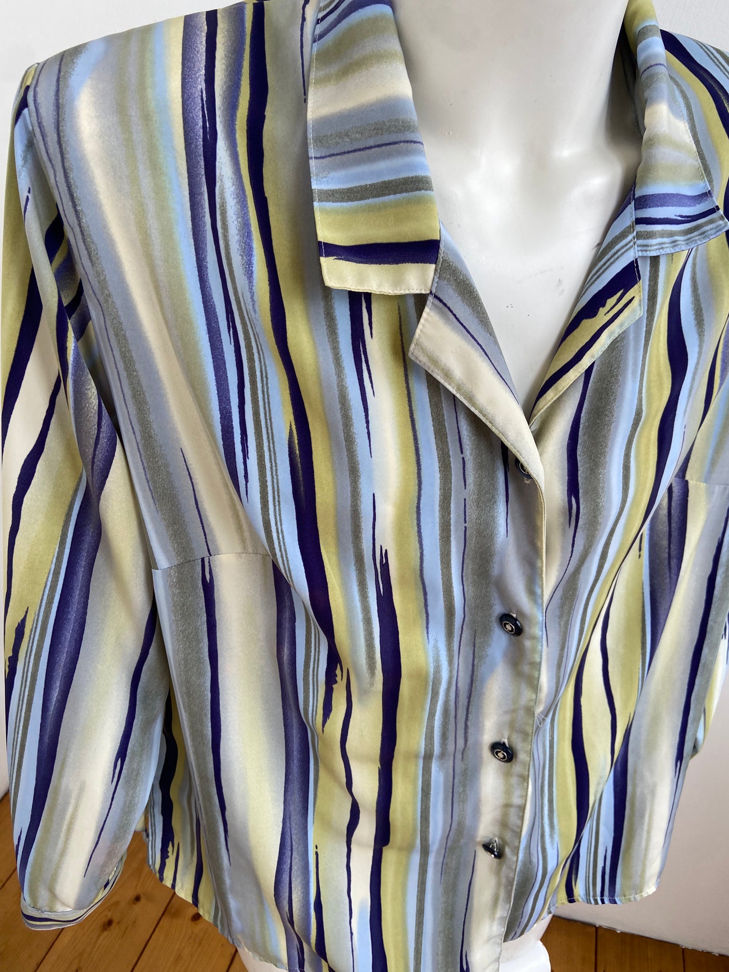Chemise rayures anis purple