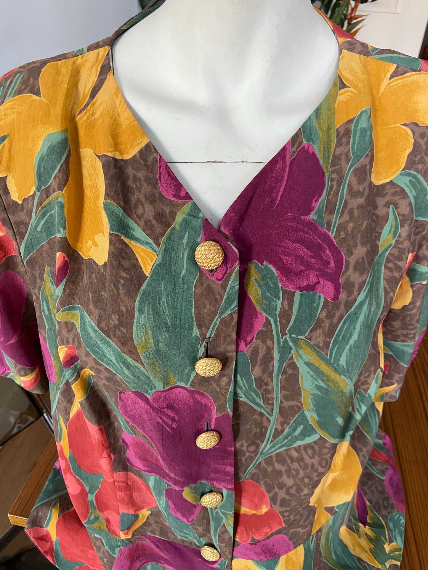 Chemise iris léopard