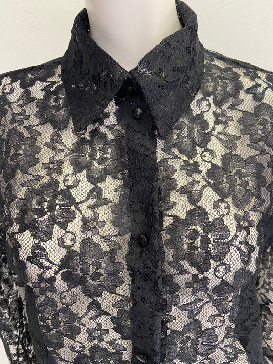 Chemise morticia dentelle