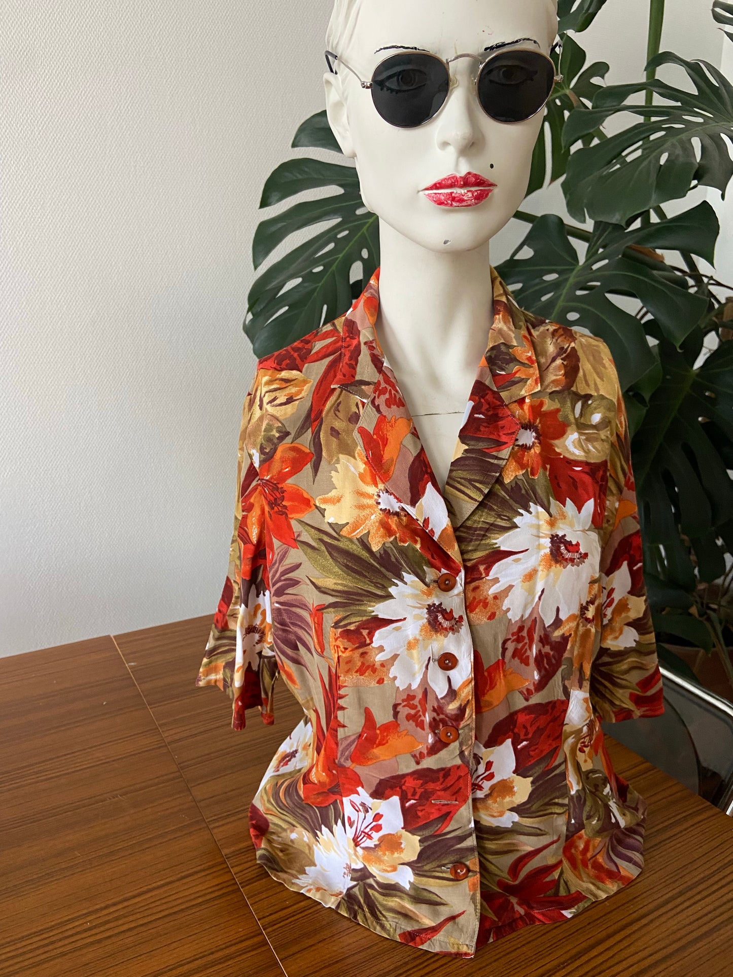 Chemise fleurs d’automne