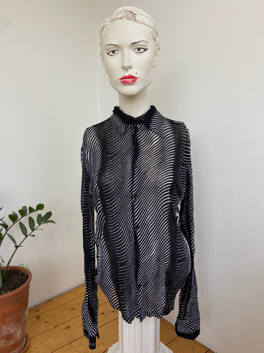 Chemise zébrée stretch