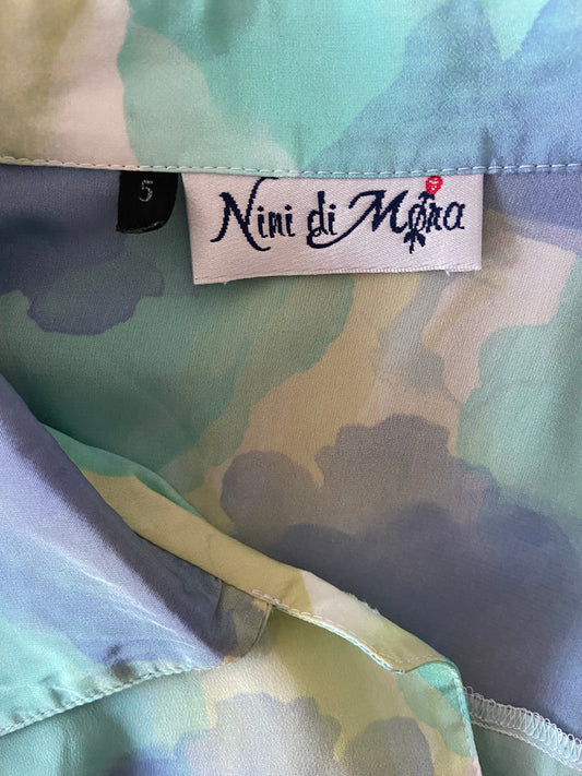 Chemise aquarelle bleue