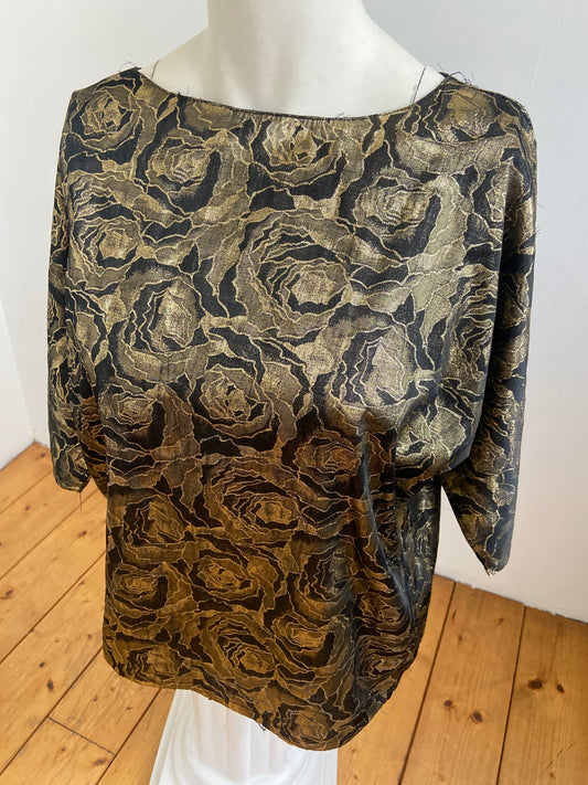 Chemise l’or fleurs