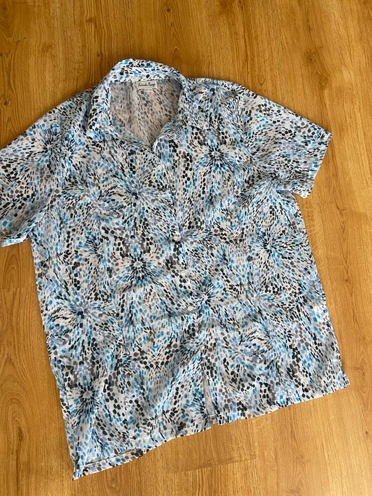 Chemise confettis bleus