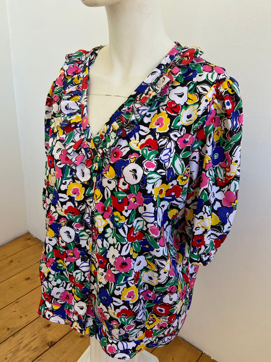 Chemise froufrou fleuri