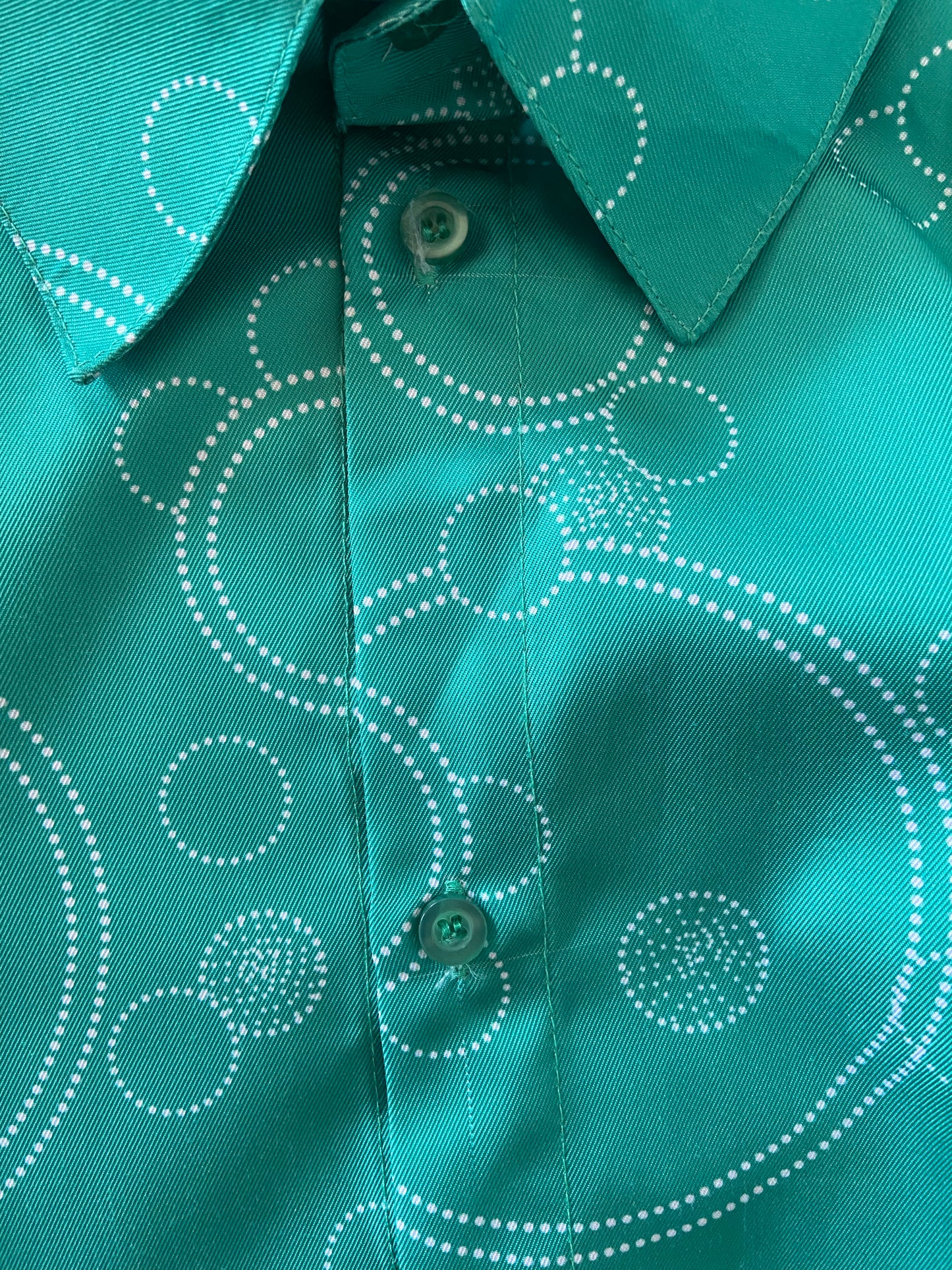 Chemise verte bubbles