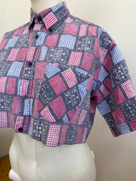 Chemise crop patchwork