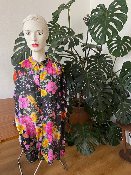 Chemise fleurs champêtres