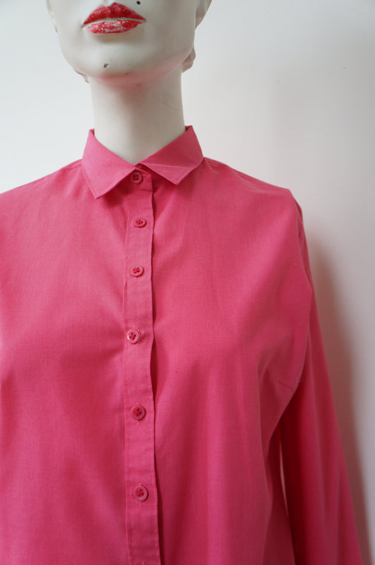 Chemise fuschia coton